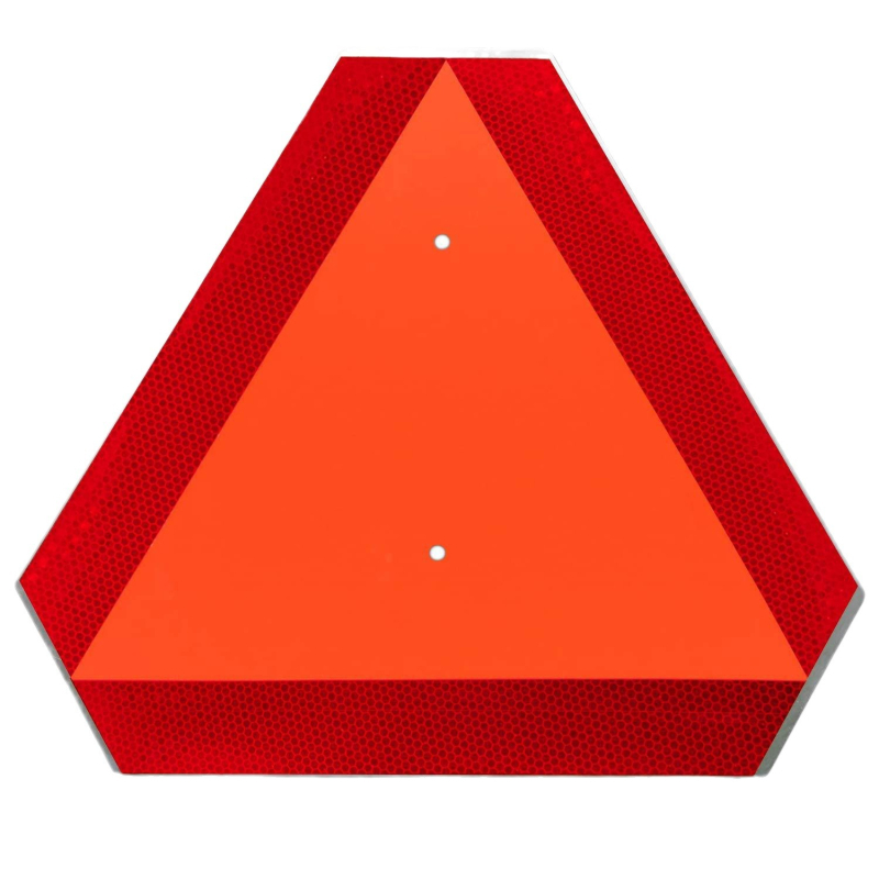 Ανακλαστικό τριγωνικό σήμα για αργά κινούμενα γεωργικά μηχανήματα, μικροπρισματική μεμβράνη, διαδικασία φιλμ, κατηγορία προειδοποίησης, εξατομικευμένη επεξεργασία