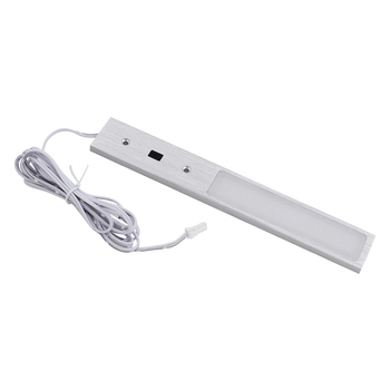 Υπερλεπτό φως ντουλαπιού με τετράγωνο σχεδιασμό, νυχτερινό φως, διακόπτης επαγωγής, τροφοδοσία από πρίζα, περίβλημα από αεροπορικό αλουμίνιο