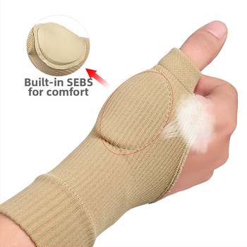 За възрастни: защитна китка с еластична лента и ръкавици с половин пръсти — нейлон-латекс материя, защита на китката, подходяща за тичане, фитнес и тенис на маса