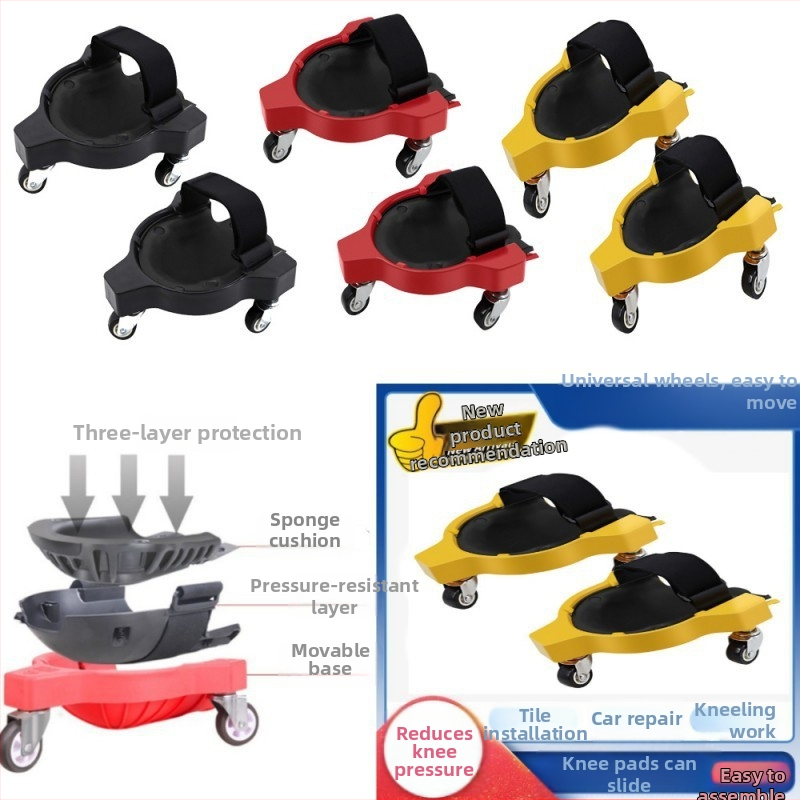 Ritinė kelio pagalvė — daugiafunkcinė slydimo kelio apsauga, Lateksas + ABS, apatinės kojos apsauga, suaugusiems