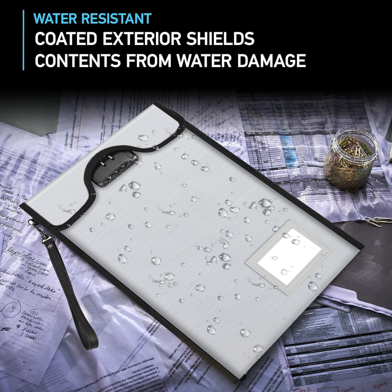 Four Seasons чанта за файлове и документи - огнеупорна и водоустойчива, с цип и ключалка, материал: силиконово влакнесто платно