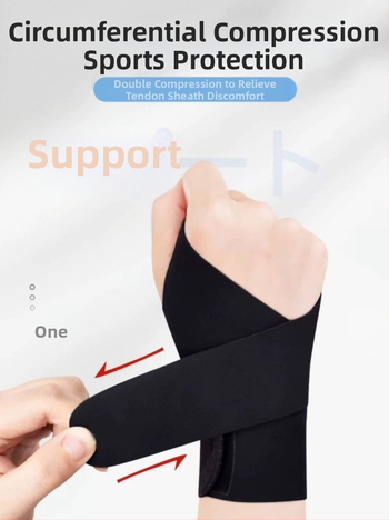 Регулируема киткова ортеза от спандекс – тънък дизайн, за бадминтон (материал: спандекс; спорт: бадминтон; категория: киткова ортеза; универсално приложение)