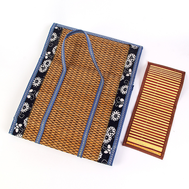 Сгъваема квадратна кошница от бамбук с дантелено кантче за закуски, пазаруване и плодове; персонализирано подаръчно опаковане