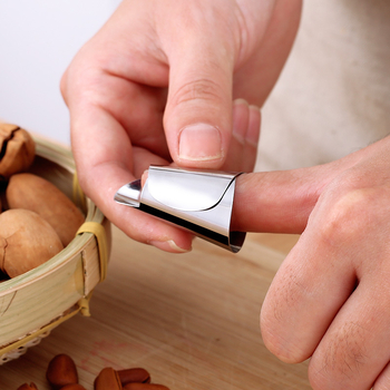 Ξεφλουδιστής καρυδιών και edamame με προστασία δακτύλων — ανοξείδωτο ατσάλι 304, για απολέπιση, εργαλείο κουζίνας, προσαρμοσμένο λογότυπο