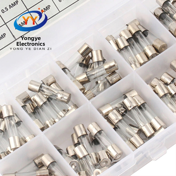 YONGYE стъклен предпазител, 0,2A–20A, смесен комплект, 100 броя