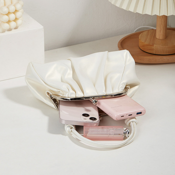 ANNMUU PU keresztbody táska csat-zár, kagyló alakú formavilág, belső patch zseb, zipzáras zseb, egy vállpánt