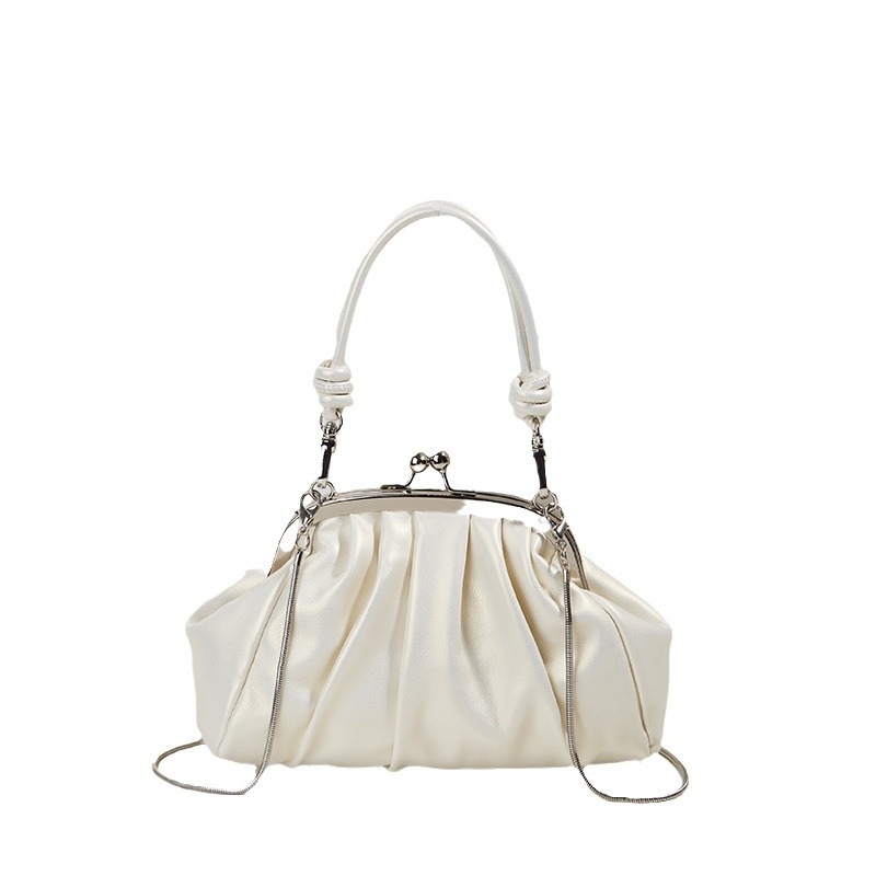 ANNMUU PU keresztbody táska csat-zár, kagyló alakú formavilág, belső patch zseb, zipzáras zseb, egy vállpánt