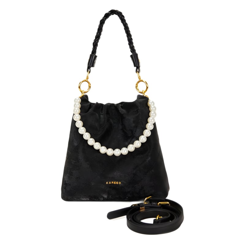 Geantă bucket pentru femei, din PU, stil național-literar, închidere magnetică, căptușeală poliester