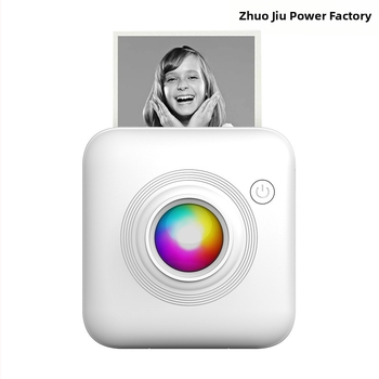 Vaikų DSLR stiliaus fotoaparatas spausdinimui — Polaroid modelis, 12 MP jutiklis, silikoninis korpusas, be LCD, 4 val. baterija, komplekte duomenų kabelis ir vadovas