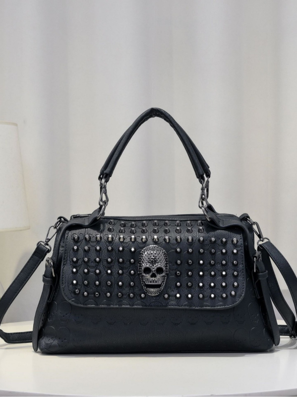 Unisex PU tote táska cipzárral, párnás forma, poliészter bélés, belső cipzáras zsebek, zseb a telefonhoz és az ID-hoz, egyetlen vállpánt