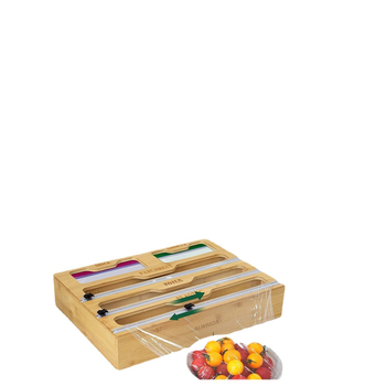 Medinė stalčiuje laikymo dėžutė virtuvės folijai pjauti, daugiafunkcinė, šiuolaikinio minimalistinio stiliaus, galima pritaikyti su atspausdintu logotipu