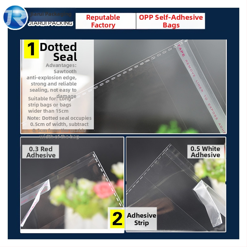 OPP прозрачен пакет за опаковане, самозалепващ, 100% чиста пластмаса, отпечатано лого, вътрешно опаковане, защита от прах и влага