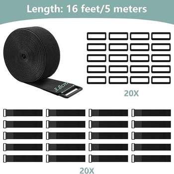 Snowboard diržai iš nailono-poliesterio 50/50 su Velcro, universalūs naudoti avalynės, kuprinių ir namų saugojimui, prekės ženklas Run Quickly