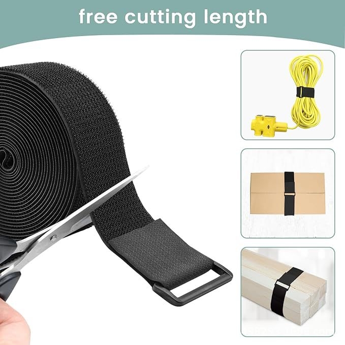 Snowboard diržai iš nailono-poliesterio 50/50 su Velcro, universalūs naudoti avalynės, kuprinių ir namų saugojimui, prekės ženklas Run Quickly