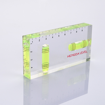 Мини нивелир с акрилна прозрачна плоча, марка HENGDA, точност 0.001