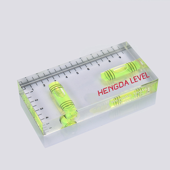 Мини нивелир с акрилна прозрачна плоча, марка HENGDA, точност 0.001
