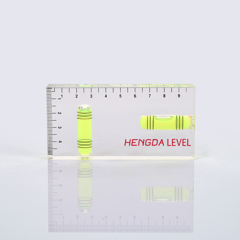 Мини нивелир с акрилна прозрачна плоча, марка HENGDA, точност 0.001