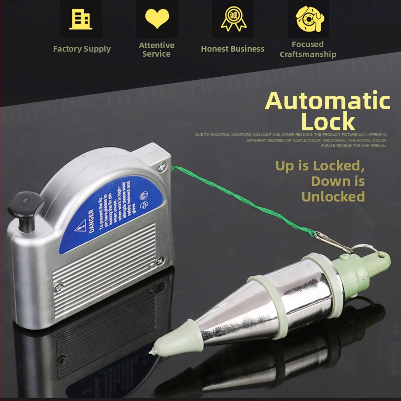 Вертикален измервателен инструмент за строителство с магнитно падащо въже, модел Magnetic wire drop, Taibao, обхват 6 м