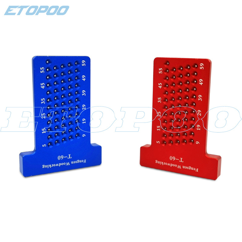 HUOTO T60 дупкова линейка – дървообработващ инструмент за чертане и маркиране, комплект 50 бр.