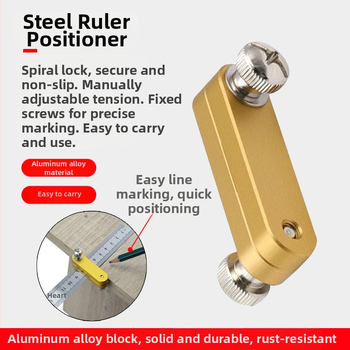 Метална линейка с регулируем ограничител и указател за маркиране за дърводелство – модел 5090