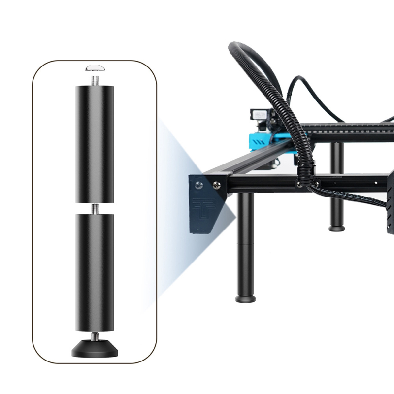 Колона за повдигане за лазерно гравиране — метална цилиндрична подложка, стабилна трипод база с мека подложка