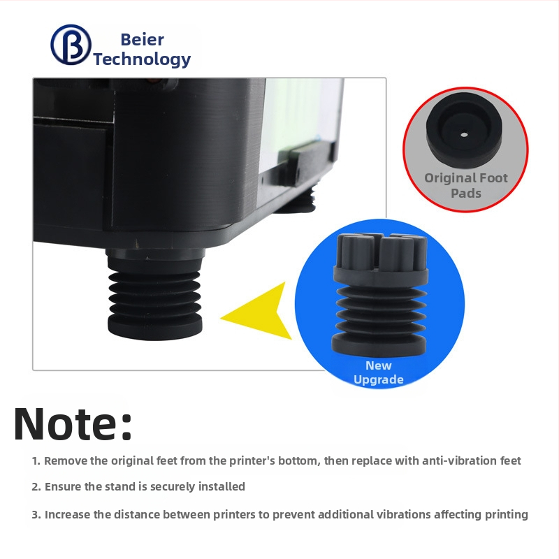 Gumené nožičky pre 3D tlačiarne, pre Bambu Lab X1 Series/P1P, tlmenie vibrácií a stabilita