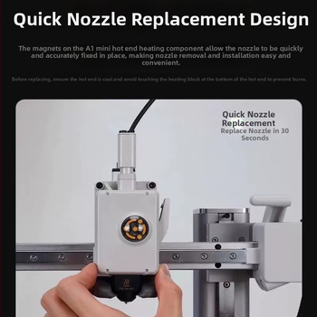 Горещ край A1/A1 MINI със смeняем месингов накрайник, високоскоростна глава за печат, монтажна нагряваща плоча