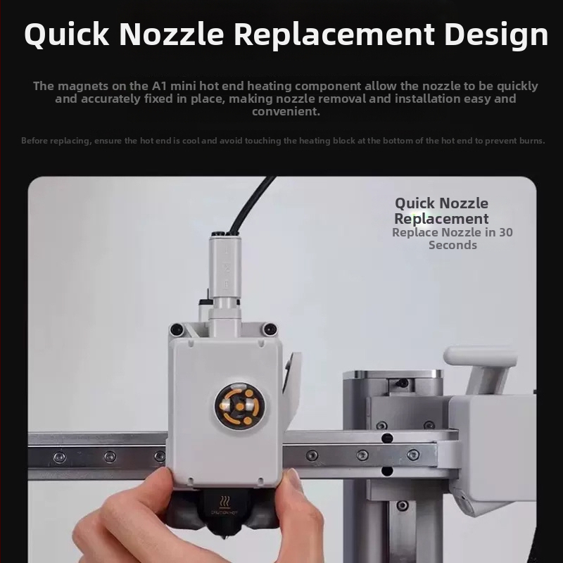 Горещ край A1/A1 MINI със смeняем месингов накрайник, високоскоростна глава за печат, монтажна нагряваща плоча