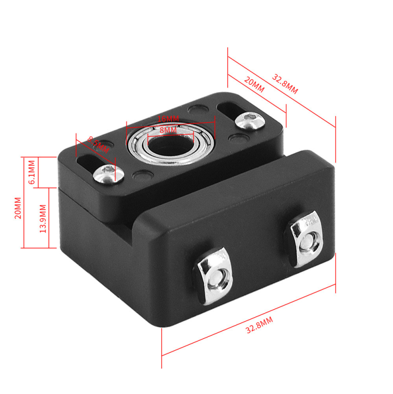 Аксесоар за 3D принтер: скоба за Z-оста, за 8 мм водещ винт, инжекционно формована