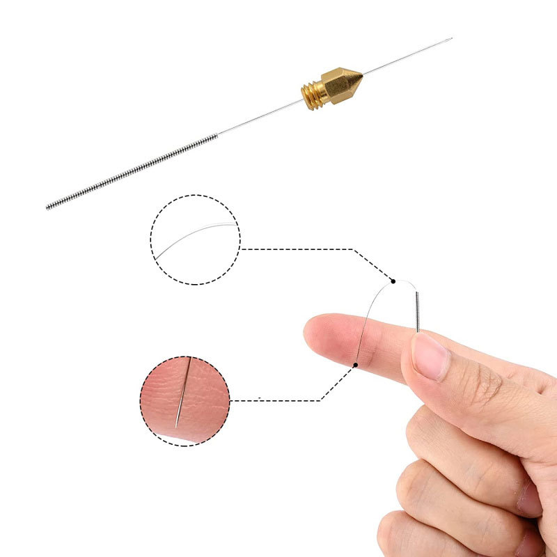 MK8 месингов закален накрайник за 3D принтер – печатна глава и комплект за почистване