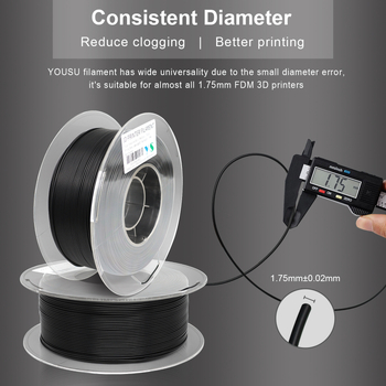 3D принтер филамент – проводим PLA, дължина 340 м, кръгло сечение, антистатично приложение и електронно екраниране