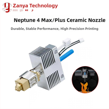 Neptune 4 Plus/Max Ceramic Hotend Printing Kit with High-Temperature Brass Hardened-Steel Nozzle