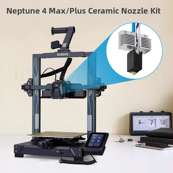 Neptune 4 Plus/Max Ceramic Hotend Printing Kit with High-Temperature Brass Hardened-Steel Nozzle