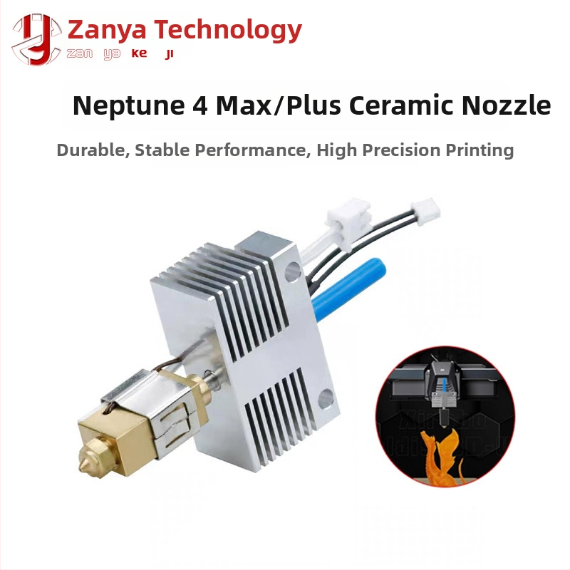 Neptune 4 Plus/Max Ceramic Hotend Printing Kit with High-Temperature Brass Hardened-Steel Nozzle