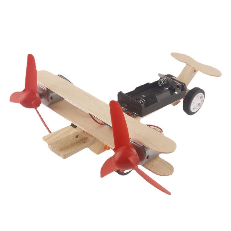 Koka demontējams lidmašīnas komplekts STEM izglītībai, spēle vecāku un bērnu mijiedarbībai, veicina intelektuālo attīstību un roku-acu koordināciju (7–14 gadi)