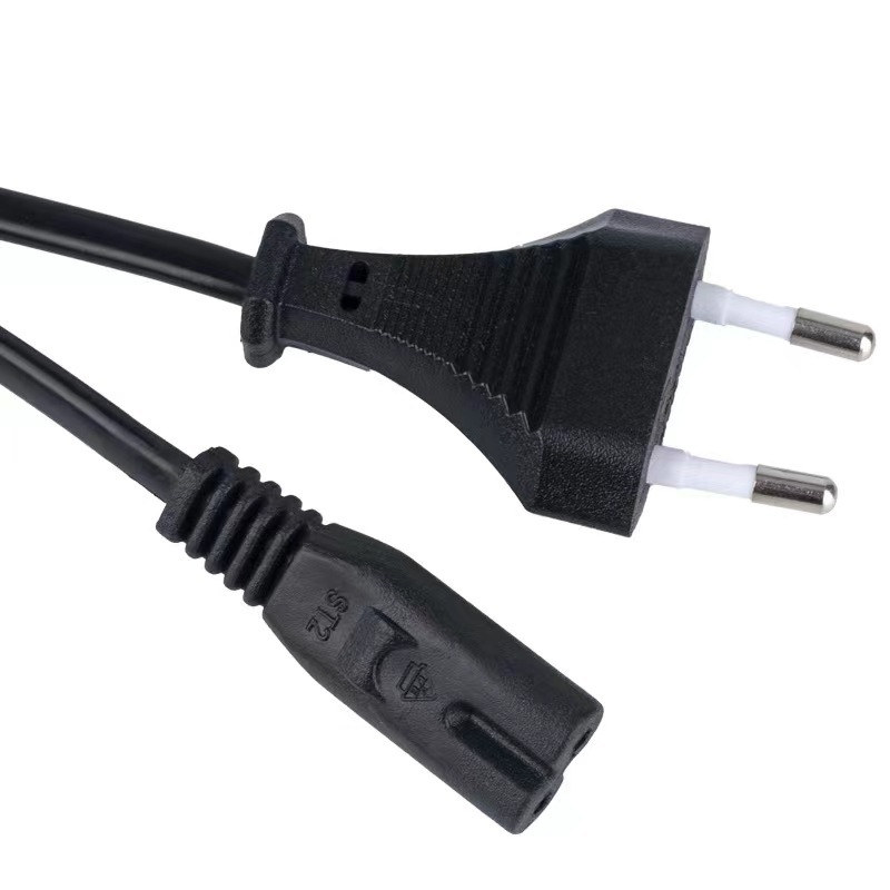 Захранващ кабел FH модел 001, VD-сертифициран европейски кабел със скандинавски, германски и френски щепсели, OEM