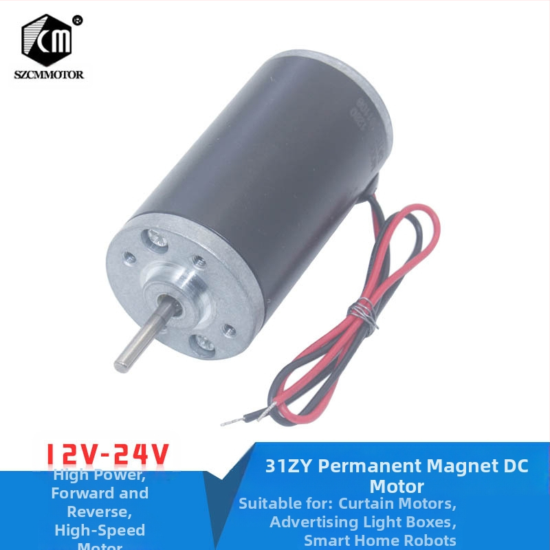 Четков DC мотор 31ZY, 21 W, 6–24 V, 3500–10000 rpm