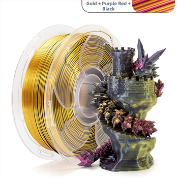 PLA нишка за 3D печат със сатенено покритие - кръгло сечение, марка Tomson Toksen 3D, редовна плътност, персонализирано опаковане, висока скорост на принтиране