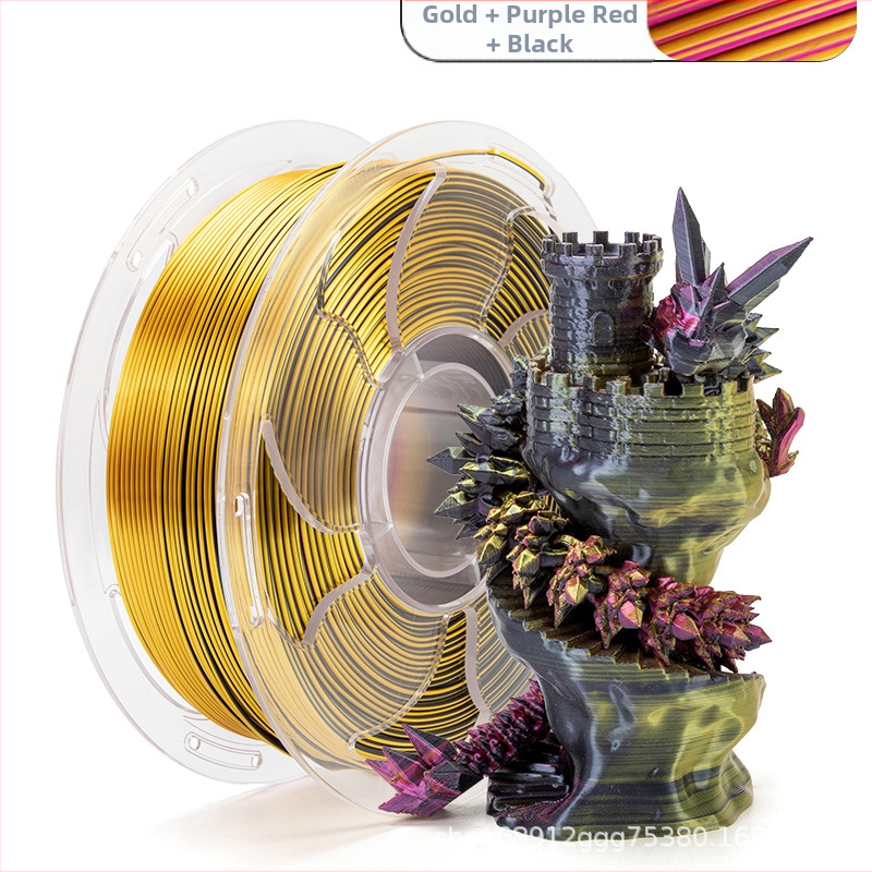 PLA нишка за 3D печат със сатенено покритие - кръгло сечение, марка Tomson Toksen 3D, редовна плътност, персонализирано опаковане, висока скорост на принтиране