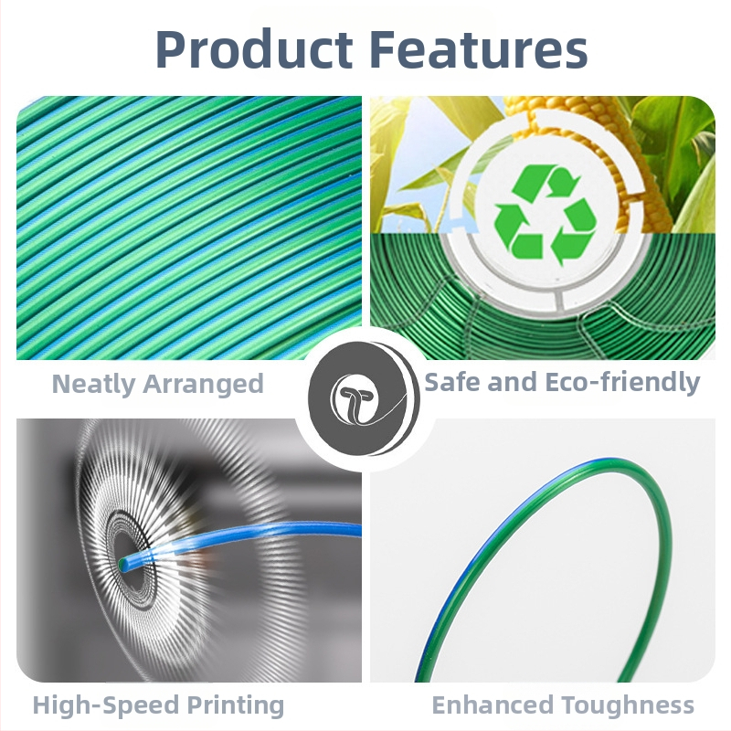 PLA нишка за 3D печат със сатенено покритие - кръгло сечение, марка Tomson Toksen 3D, редовна плътност, персонализирано опаковане, висока скорост на принтиране