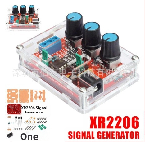 XR2206 генератор на сигнали – DIY комплект със корпус, синусоиден сигнал