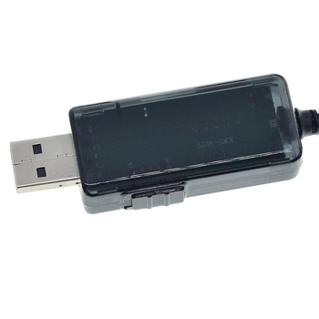 USB към DC усилващ кабел за рутер/оптичен модем, гнездо DC 5.5/3.5 мм, вход USB, изход 9-12V, висок ток