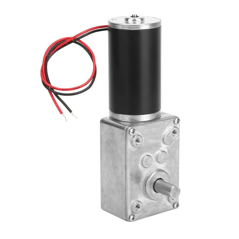 12V DC червячен мотор с редуктор, висок въртящ момент и обратимо задвижване