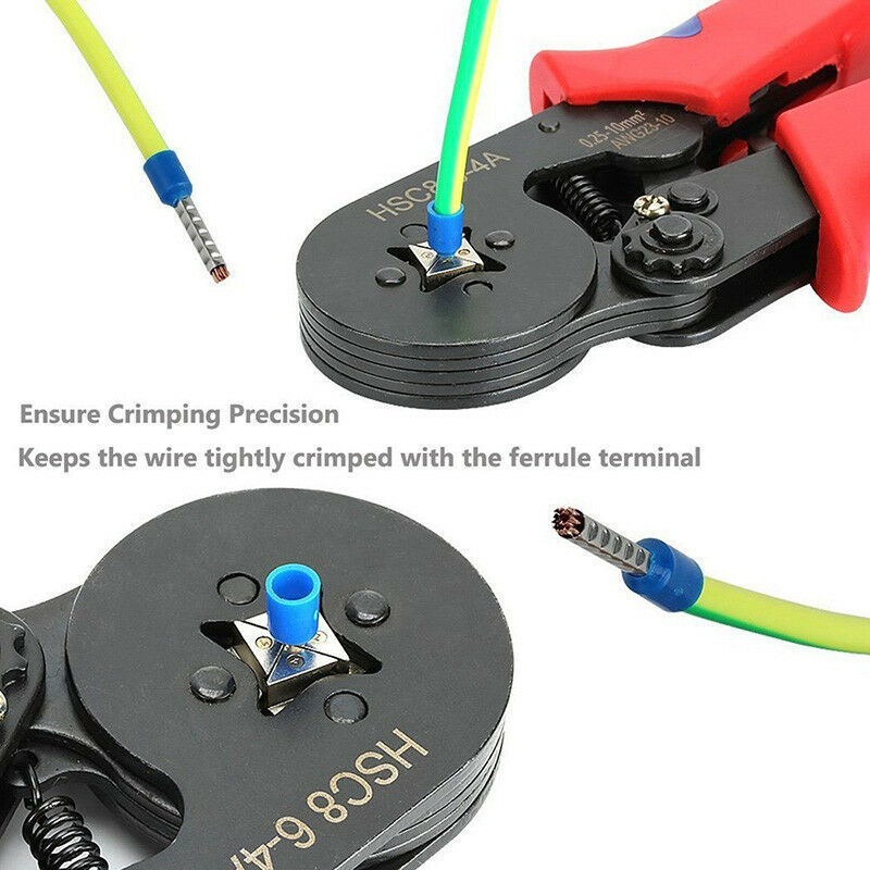 JYDQ sprogimui atsparios Europos stiliaus vamzdinių krimpavimo replės, daugiafunkcinės, crimpenimo diapazonas 0.26–7, chromo-vanadžio lydinio plienas