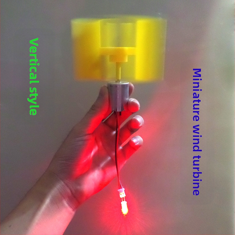 F5 függőleges tengelyű DC mikro szélturbina, aszinkron generátor, 5.5 V kimenet, rotorátmérő 100 mm, DIY tudományos készlet