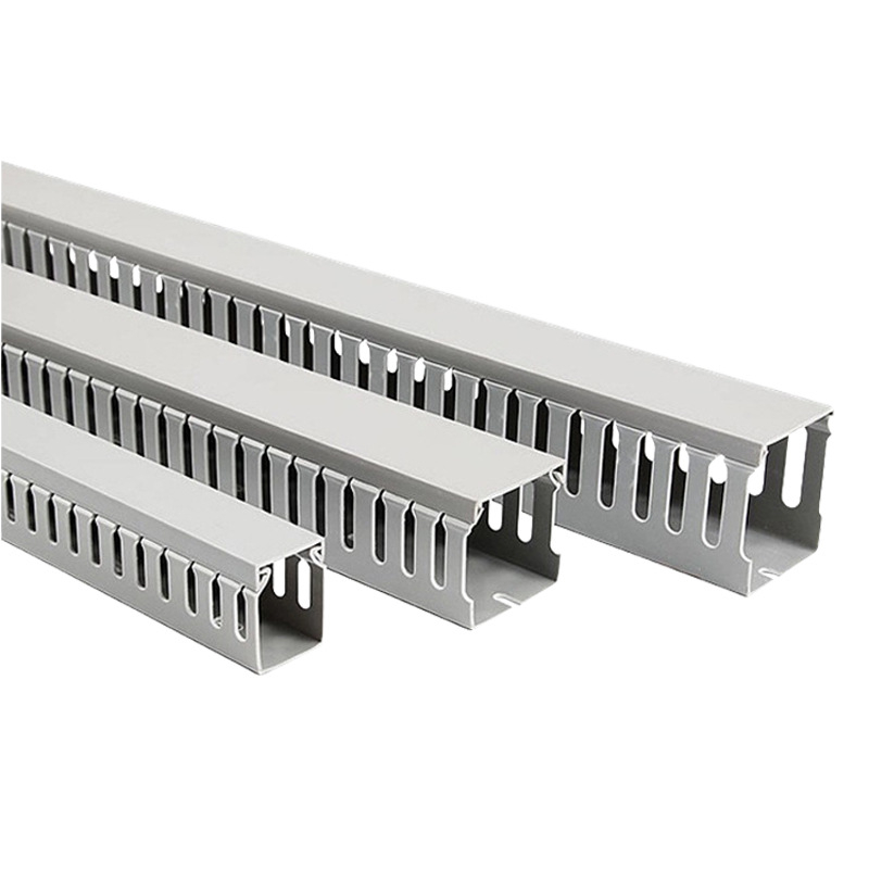 Κανάλι καλωδίωσης PVC βιομηχανικού τύπου με υψηρή αντοχή και μόνωση αντίφλόγας, κατάλληλο για πίνακες διανομής και ελέγχου