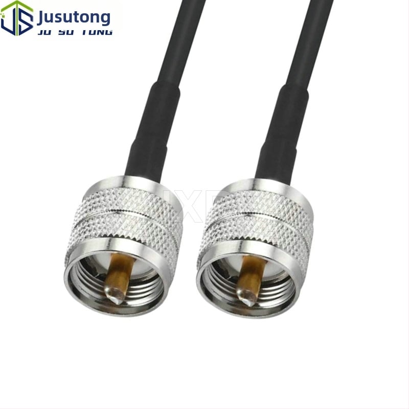RG58 коаксиален кабел, UHF PL259 мъжки към мъжки, RF кабел с ниски загуби за предаване на сигнали