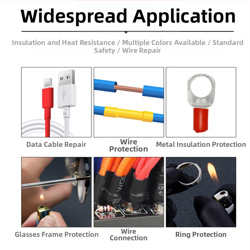 Комплект термоусадими тръби, серия 100D, 260°C, 1000V, Огнеустойчивост V2, Пластмаса