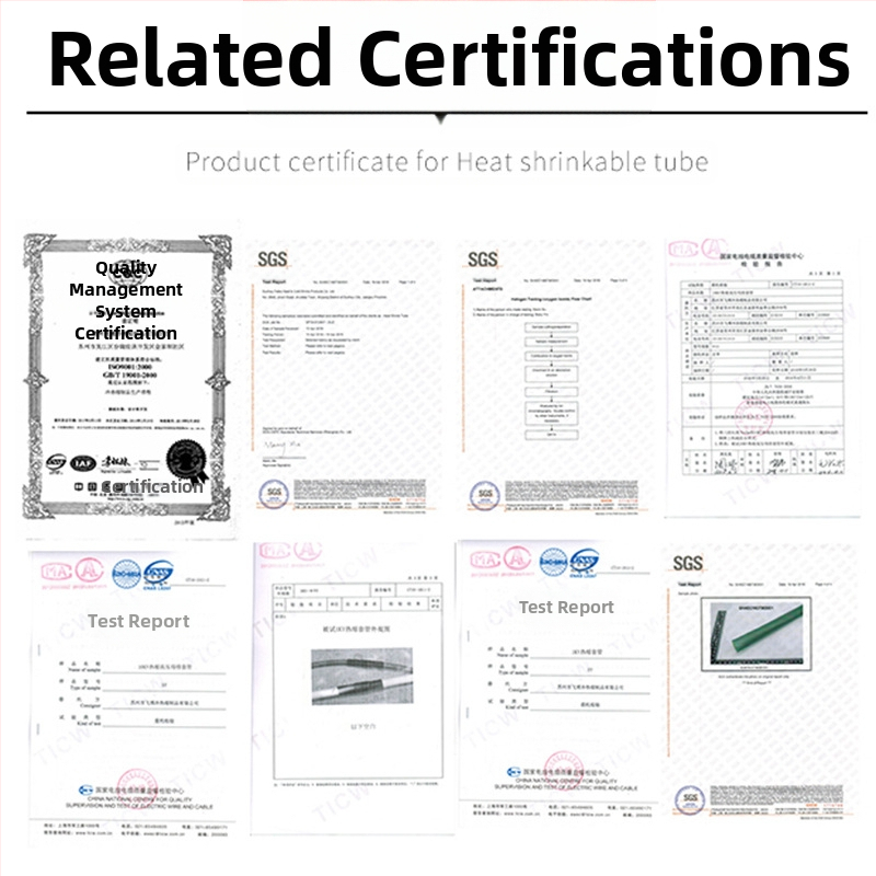 Комплект термоусадими тръби, серия 100D, 260°C, 1000V, Огнеустойчивост V2, Пластмаса