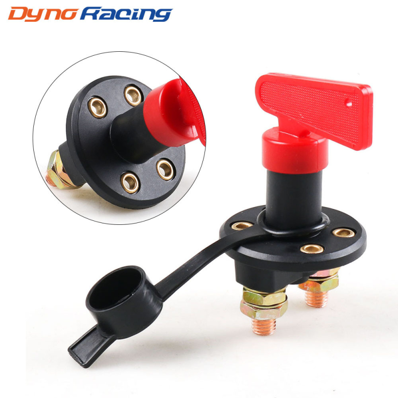 Διακόπτης Αποσύνδεσης Ισχύος για Μπαταρίες Αυτοκινήτων — Κουμπωτός Τύπος, Τέσσερις Θύρες; Dyno Racing; Κατάλληλος για αυτοκίνητα, αγώνες, RV και μεγάλα φορτηγά